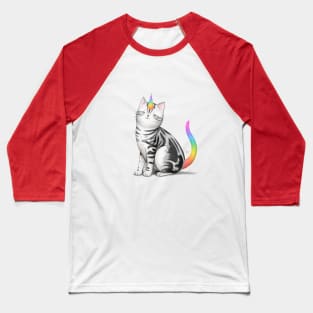 Unicorn Cat Baseball T-Shirt